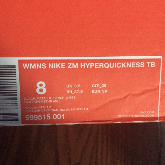 Nike Zoom Hyperquickness - size W8 - Picture 7 of 7
